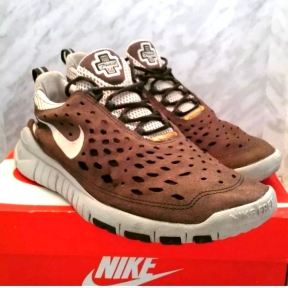 Nike Free Trail 5.0 Size 9 running shoes mocha brown 311115-211 skeleton foot - Picture 5 of 7